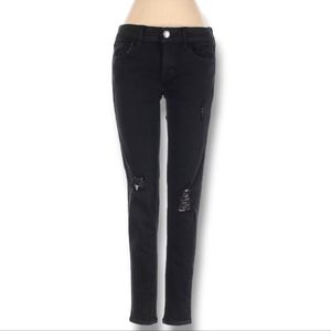 American Eagle Outfitters Super Stretch Jegging Size 2 Black Skinny Distressed